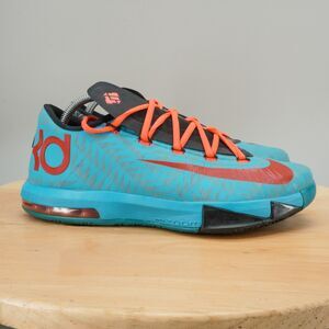 Nike KD 6 VI N7 Mens Size 9.5 Basketball Shoes Blue Red 2013 Sneakers Low Top